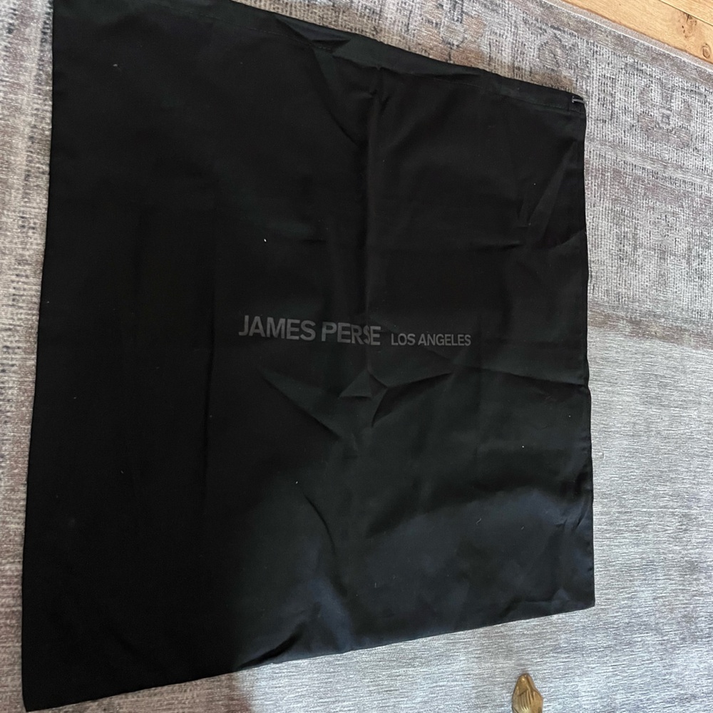 James Perse Cream Herringbone Hobo with Black Stripe - Picture 3 of 7
